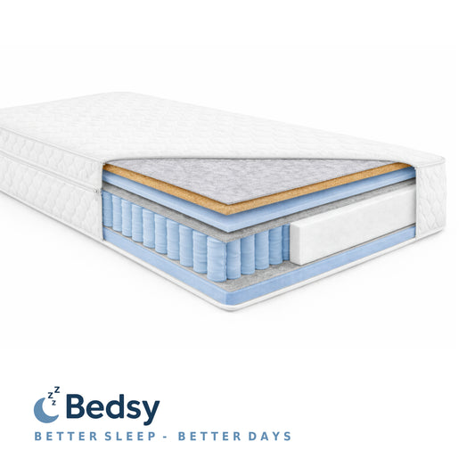 Bedsy Comfort Pocket Matras 160×200 - 23 cm - 7 Comfortzones - Pocketvering met Kokos