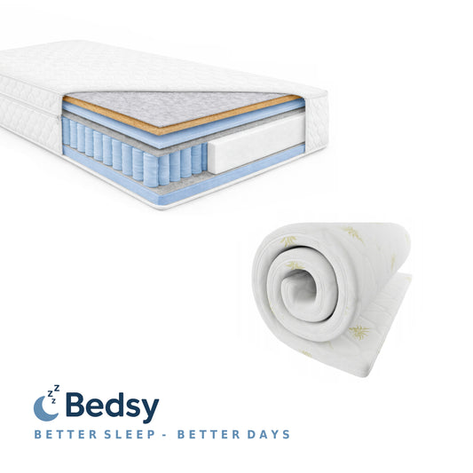 Bedsy Comfort Pocket Matras 160x200 + Aloe Comfort Topper | BUNDEL